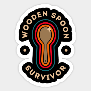 Wooden Spoon Survivor Sticker